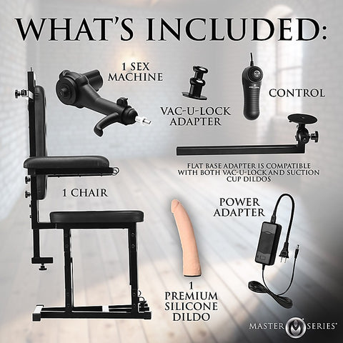 Master Series Enforcer Chair with Sex Machine by XR Brands