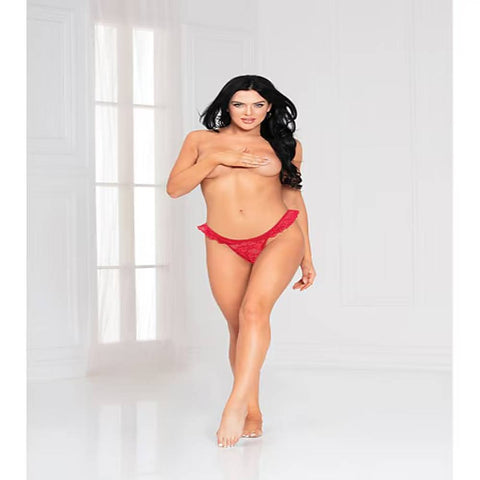 Lace Ruffle Women Thong by Seven 'til Midnight