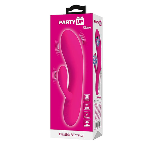CLARE Flexible Rechargeable Rabbit Vibrator by Party Up