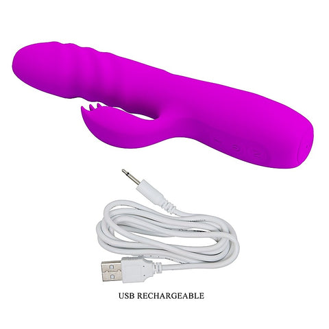 BOB Rechargeable Thrusting Rabbit Vibrator by Party Up