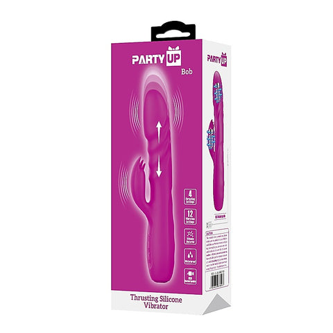 BOB Rechargeable Thrusting Rabbit Vibrator by Party Up