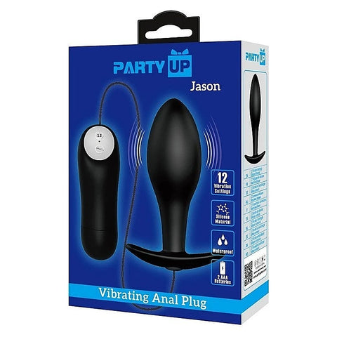JASON Vibrating Butt Plug with Remote by Party Up