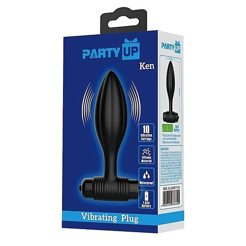 KEN Silicone Vibrating Butt Plug by Party Up