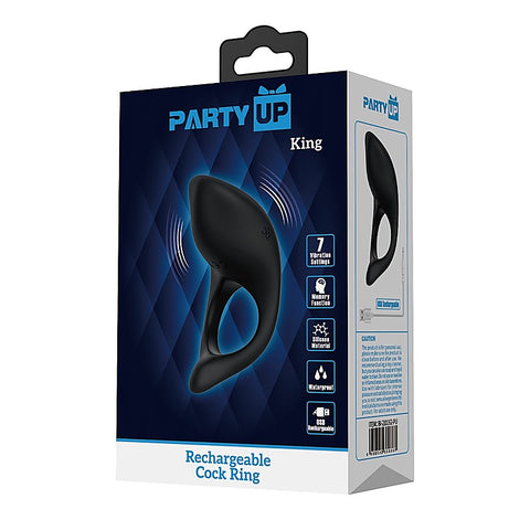 KING USB Rechargeable Cock Ring by Party Up