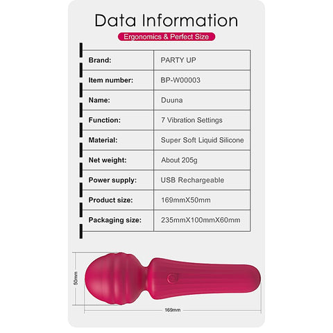 DUUNA Rechargeable Body Wand Massager by Party Up