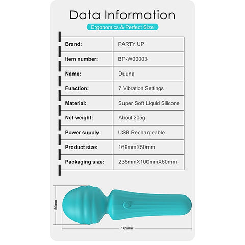 DUUNA Rechargeable Body Wand Massager by Party Up