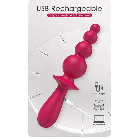 EVAJANE USB Rechargeable Beaded Vibrator by Party Up
