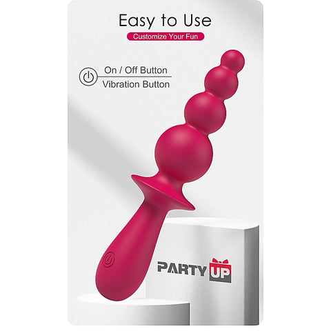 EVAJANE USB Rechargeable Beaded Vibrator by Party Up