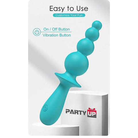 EVAJANE USB Rechargeable Beaded Vibrator by Party Up