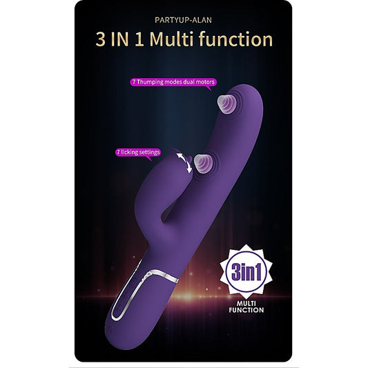 ALAN Dual Motor Vibrating Rabbit Massager by Party Up