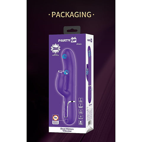 ALAN Dual Motor Vibrating Rabbit Massager by Party Up