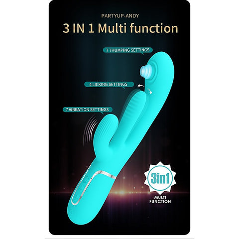ANDY Multi Function Rabbit Vibrator by Party Up