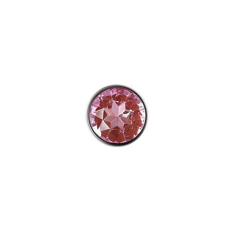 Adam & Eve Metal Butt Plug with Pink Gem Small
