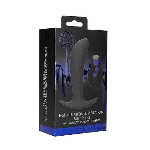 OUCH! e-Stim & Vibrating Butt Plug by Shots Toys