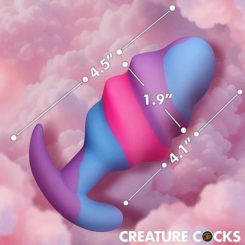 Unicorn Swirl Silicone Butt Plug Large by XR Brands
