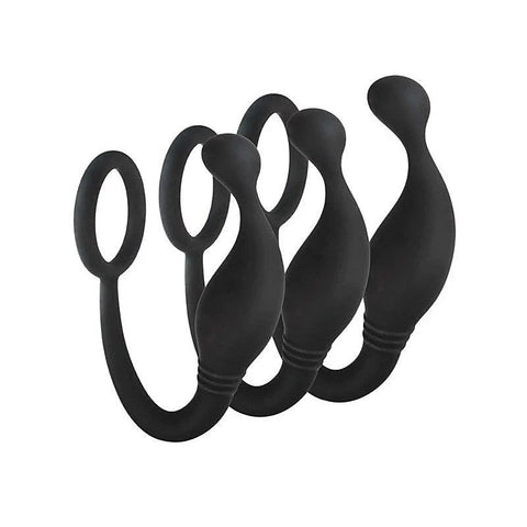Excellent Power 3 Piece Prostate Plug with Cock Ring