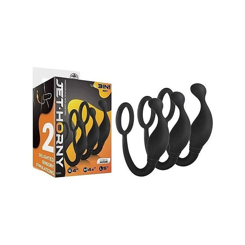 Excellent Power 3 Piece Prostate Plug with Cock Ring