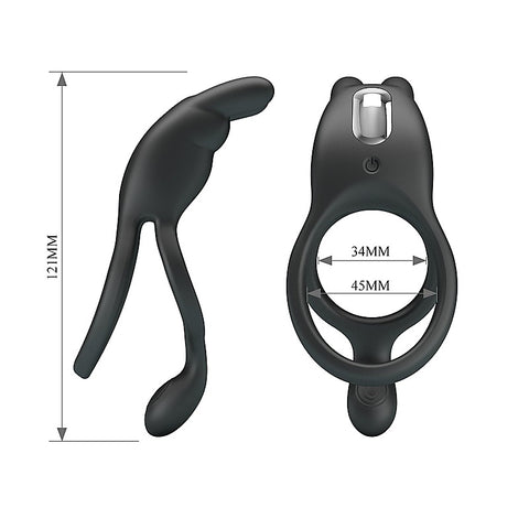 Rechargeable Seth Cock Ring by Baile