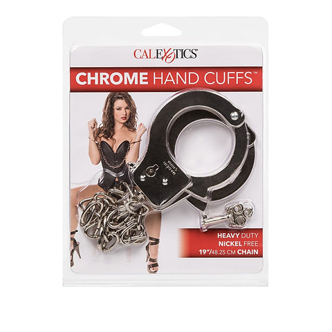 BDSM Play Chrome Hand Cuffs by California Exotics