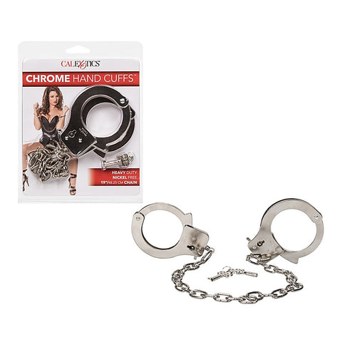 BDSM Play Chrome Hand Cuffs by California Exotics