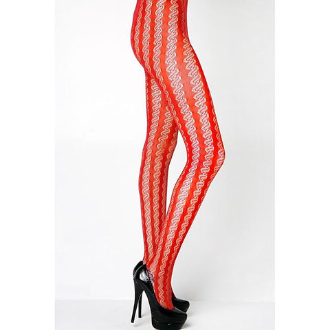 Killer Legs Stella Elyse Coiled Lines Fishnet Tights