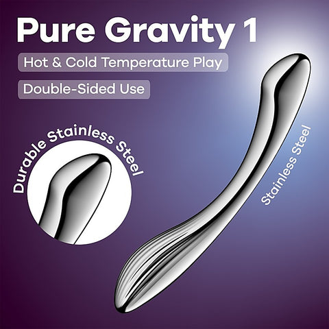 Pure Gravity 1 High Grade Metal Dildo by Satisfyer