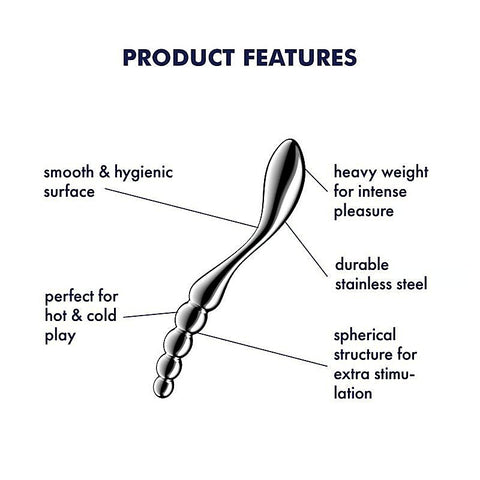 Star Force 1 Curved Metal Dildo by Satisfyer