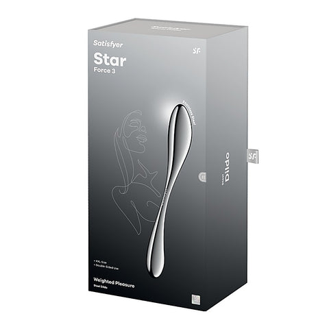Star Force 3 Heavy Weighted Metal Dildo by Satisfyer