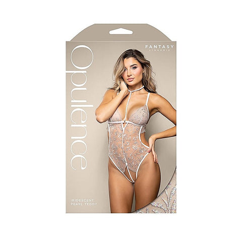 OPULENCE Iridescent Pearl Teddy by Fantasy Lingerie