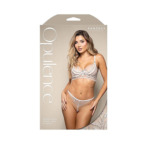 OPULENCE Iridescent Pearl Bra & Panty by Fantasy Lingerie