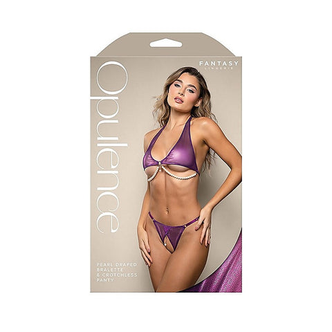 OPULENCE Bralette & Crotchless Panty by Fantasy Lingerie