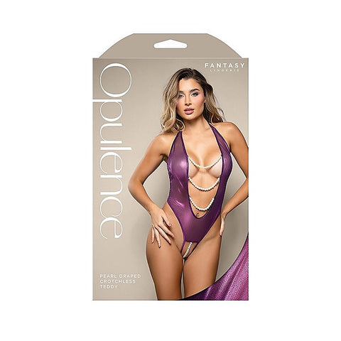 OPULENCE Pearl Draped Teddy by Fantasy Lingerie