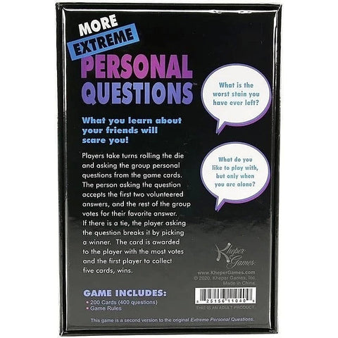 More Extreme Personal Questions Game by Kheper Games
