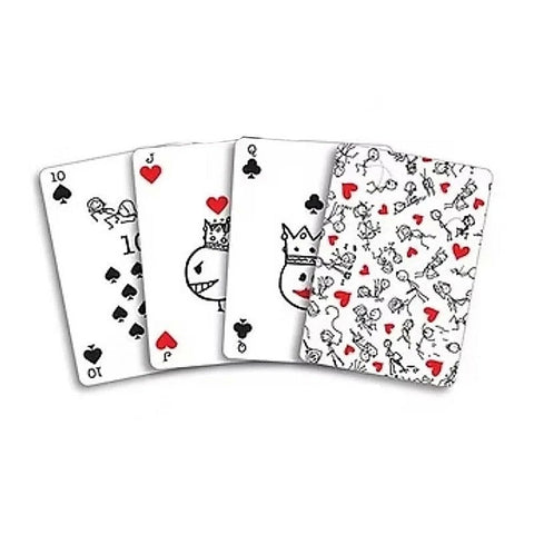 Naughty Stick Figure Playing Cards by Little Genie