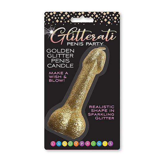 Glitterati 10 cm Glitter Penis Party Candle by Little Genie