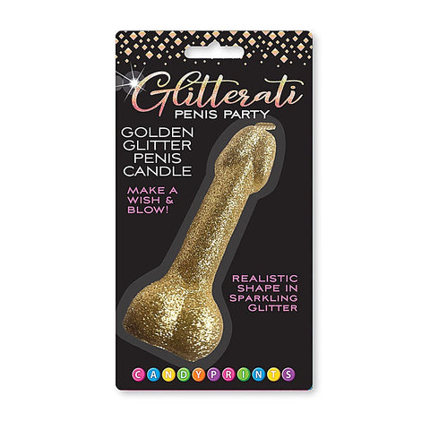 Glitterati 10 cm Glitter Penis Party Candle by Little Genie