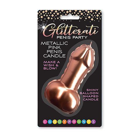 Glitterati 10 cm Glitter Penis Party Candle by Little Genie