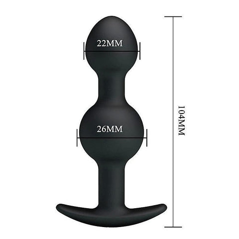 JAMES Beaded Silicone Butt Plug by Party Up