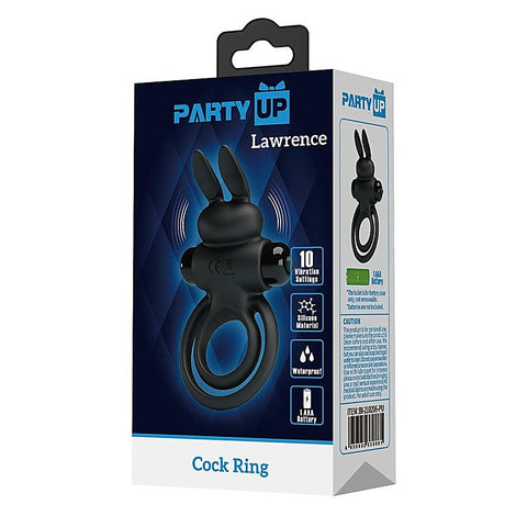 LAWRENCE Vibrating Cock & Balls Cock Ring by Party Up
