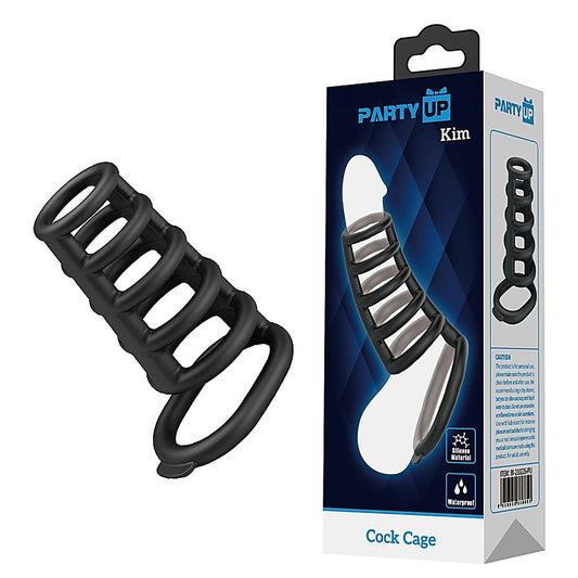 KIM Men's Stretchy Cock Ring Cage by Party Up