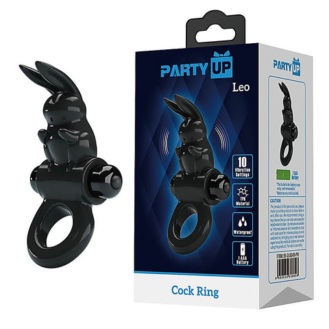 LEO Male Pleasure Vibrating Cock Ring by Party Up