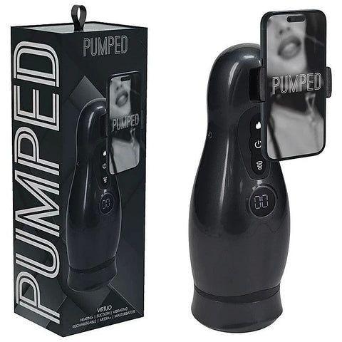 PUMPED Virtuo Vibrating Auto Masturbator by Shots Toys