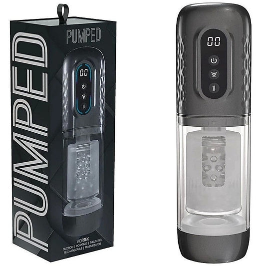 PUMPED SonicPull Vibrating Auto Masturbator by Shots Toys