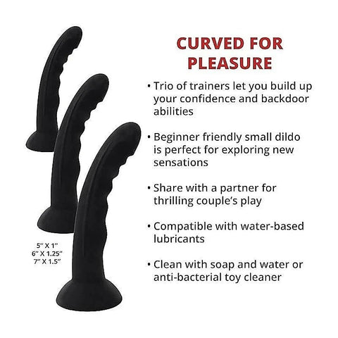 Adam's Ridged Trio Anal Training Dildo Kit by Adam & Eve