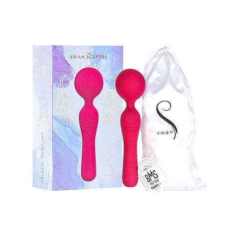 Swan Sceptre Dual Use Vibrating Body Wand Massager
