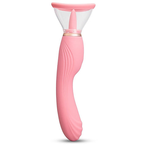 Lick Double Ended Vibrator with Licking Tongue by Le Wand