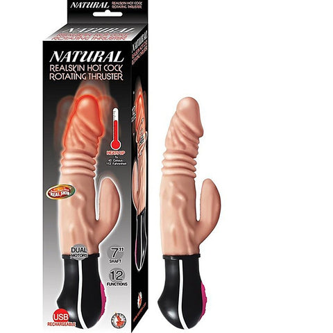 Natural Realskin Hot Cock Rotating Thrusting Dildo
