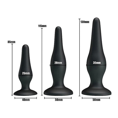 Pretty Love Beginners Mini Silicone Anal Plug Kit by Baile