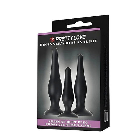 Pretty Love Beginners Mini Silicone Anal Plug Kit by Baile