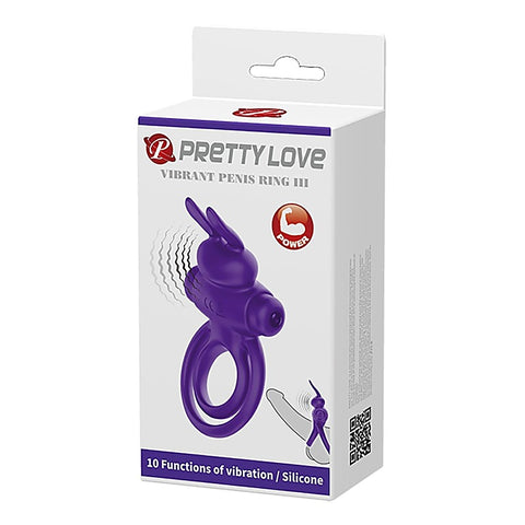 Pretty Love 10 Functions Silicone Vibrant Penis Ring III